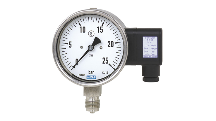 Pressure gauges with output signal
